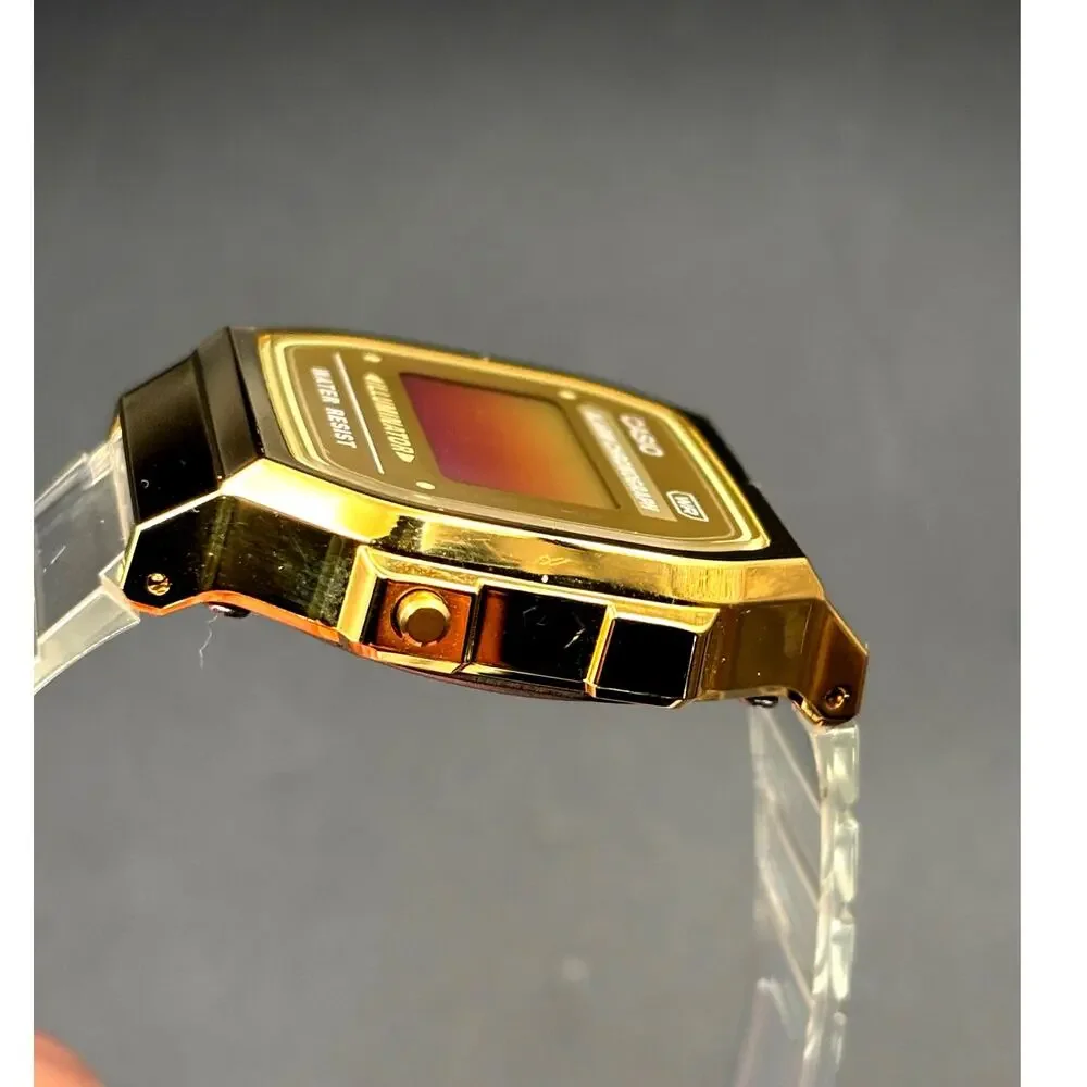 LWS Golden Hour Casio A168XE Vintage Collection Clear Strap Digital
Mod Watch - Picture 10 of 17